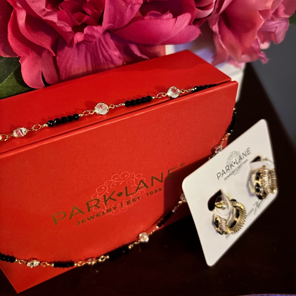 Park Lane Gold and Black Earrings